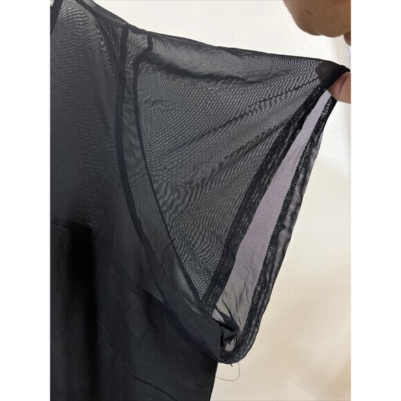 Torrid Peplum Top Clip Babydoll Black‎ Mesh Women's Plus Size 5X Party Blouse - Picture 2 of 4